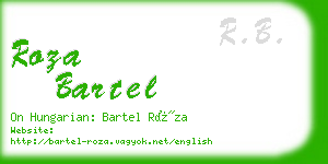 roza bartel business card